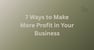 7 Ways to Make More Profit in Your Business